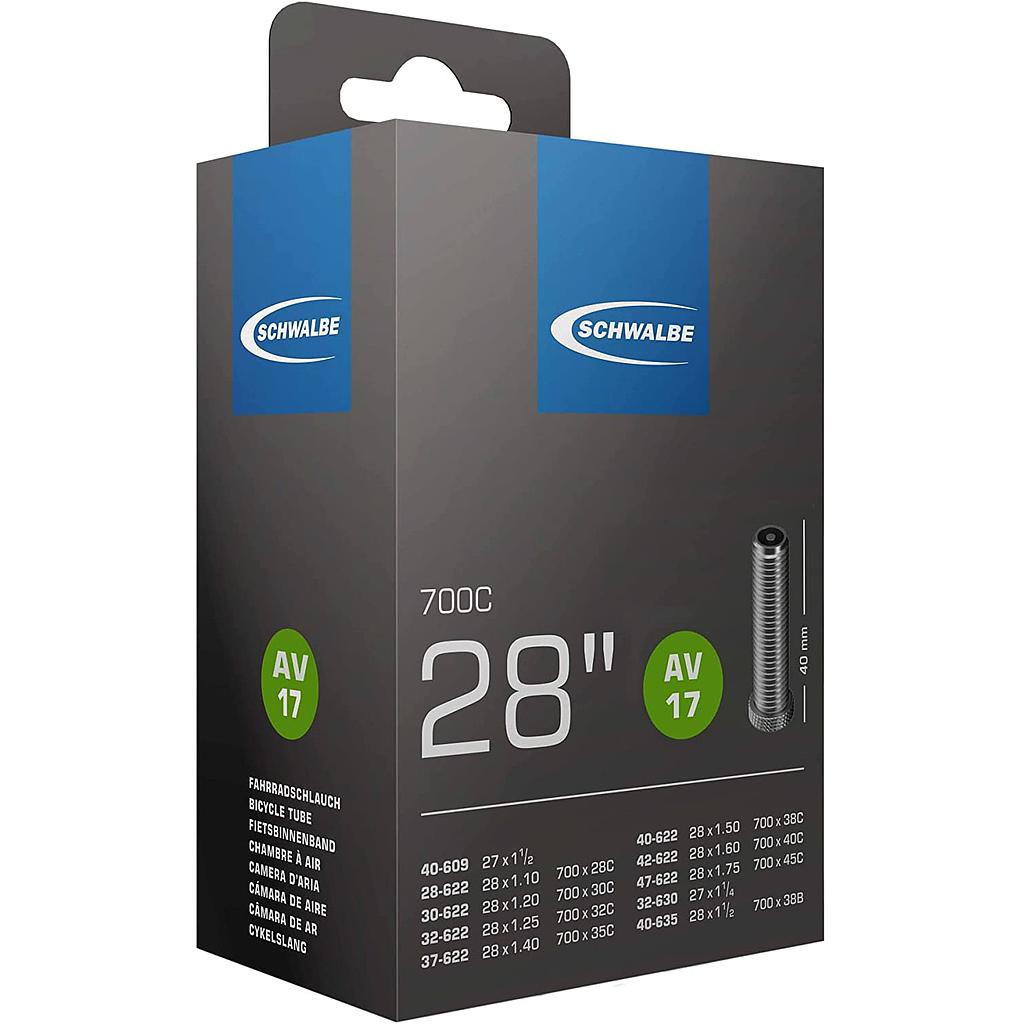 SCHWALBE Schlauch AV17 Autoventil 28"/40/28/47-622/635	
