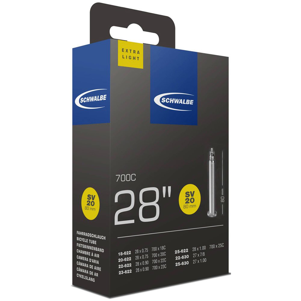 SCHWALBE Schlauch SV20 Prestaventil XLight 28"/80/18/25-622/63080